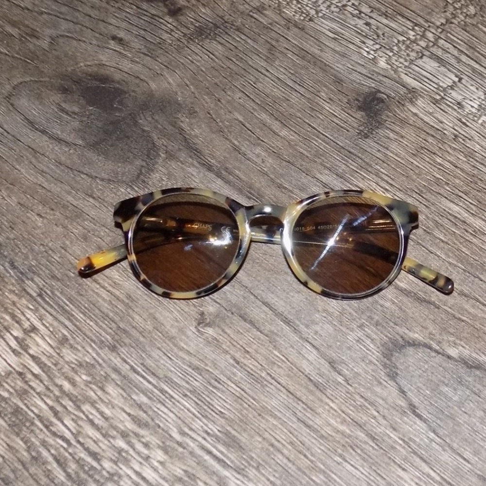 Chaps Round Sunglasses Unisex Tortoiseshell Brown Lens CP3015 504 Good Condition